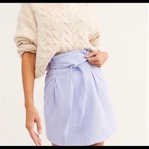 Free People Payton paper mini skirt lavender 4